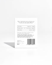 Load image into Gallery viewer, Back label of a skincare product with text and a barcode on a white background