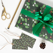 Load image into Gallery viewer, Christmas Green Mistletoe Gift Wrap by Lomond Paper Co.