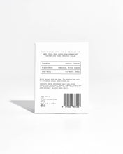 Load image into Gallery viewer, Back of a product packaging with text and a barcode on a white background