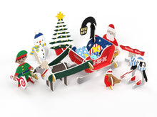 Load image into Gallery viewer, Santa's Midnight Sleigh Ride Playset by PlayPress