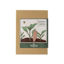 Load image into Gallery viewer, Pack of garden labels with plant illustration on a white background