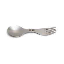 Load image into Gallery viewer, Stainless steel spoon and fork set on a white background with 'ELEPHANT BOX' branding.