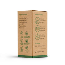 Load image into Gallery viewer, Kraft paper packaging with green text and icons on a white background
