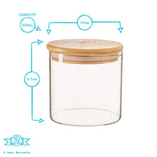 Load image into Gallery viewer, 550ml - Glass Storage Jar with Wooden Lid