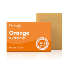 Load image into Gallery viewer, Orange & Grapefruit Soap Bar by Friendly Soap