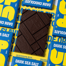 Load image into Gallery viewer, UP-UP Chocolate - Sea Salt Dark Chocolate Bar