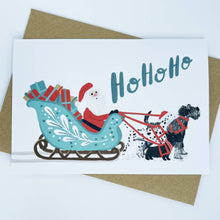 Load image into Gallery viewer, Sleigh & Dogs - Ho Ho Ho Christmas Card by Lomond Paper Co.