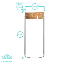 Load image into Gallery viewer, 110ml - Glass Storage Jar with Cork Lid
