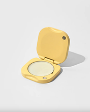 Load image into Gallery viewer, Gold compact powder case with open lid on a light gray background