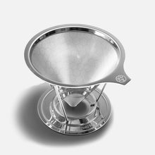 Load image into Gallery viewer, Stainless steel tea infuser on a light gray background