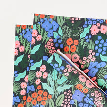 Load image into Gallery viewer, Midnight Blue Flower Meadow Gift Wrap by Lomond Paper Co.