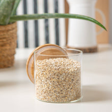 Load image into Gallery viewer, 550ml - Glass Storage Jar with Wooden Lid