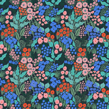 Load image into Gallery viewer, Midnight Blue Flower Meadow Gift Wrap by Lomond Paper Co.