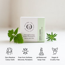 Load image into Gallery viewer, Wild Ona Green Queen Strengthening Solid Shampoo Bar