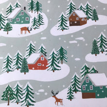Load image into Gallery viewer, Little Log Cabins in the Snow Gift Wrap by Lomond Paper Co.