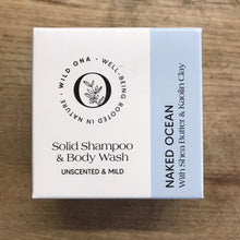Load image into Gallery viewer, Wild Ona Naked Ocean Unscented Solid Shampoo and Body Wash Bar