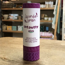 Load image into Gallery viewer, Dot Putty stick with lavender lemon flavor on a wooden surface