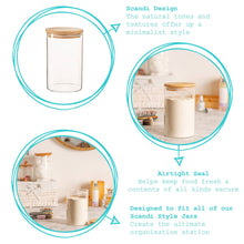 Load image into Gallery viewer, 1 L - Glass Storage Jar with Wooden Lid