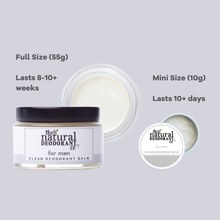 Load image into Gallery viewer, Clean Deodorant Balm For Men by The Natural Deodorant Co