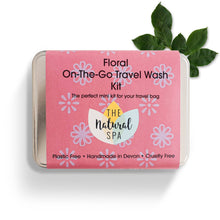 Load image into Gallery viewer, Floral Mini "On-The-Go" Travel Wash kit by The Natural Spa Cosmetics