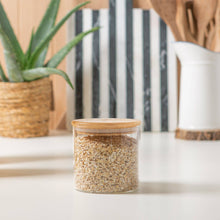 Load image into Gallery viewer, 550ml - Glass Storage Jar with Wooden Lid