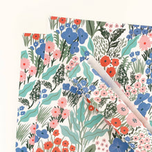 Load image into Gallery viewer, Blue Flower Meadow Gift Wrap by Lomond Paper Co.