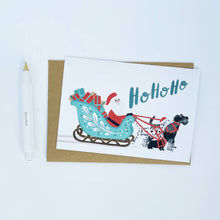 Load image into Gallery viewer, Sleigh & Dogs - Ho Ho Ho Christmas Card by Lomond Paper Co.