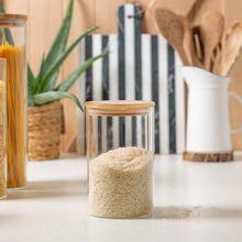 Load image into Gallery viewer, 1 L - Glass Storage Jar with Wooden Lid