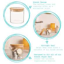 Load image into Gallery viewer, 550ml - Glass Storage Jar with Wooden Lid

