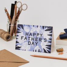 Load image into Gallery viewer, Father's Day card with tree design on a desk with stationery items
