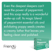 Load image into Gallery viewer, Peppermint &amp; Poppy Seeds Soap Bar by Friendly Soap
