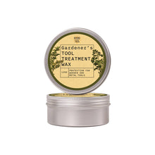 Load image into Gallery viewer, Gardener's Tool Treatment Wax container with lid open on a white background
