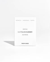 Load image into Gallery viewer, Tenth Muse 0.2 Italian Summer solid perfume packaging on a white background
