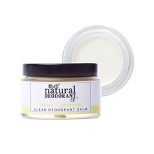 Load image into Gallery viewer, Jar of natural deodorant balm with visible brand label on a white background
