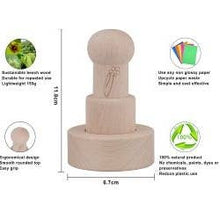 Load image into Gallery viewer, Wooden product with dimensions and features on a white background
