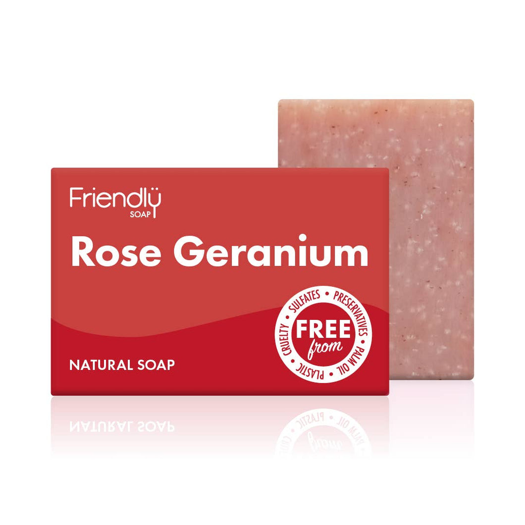 Rose Geranium Soap Bar by Friendly Soap