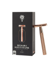 Load image into Gallery viewer, Rose Gold Reusable Safety Razor
