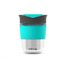 Load image into Gallery viewer, 12oz Tea Infuser Glass Travel Mug by SoleCup
