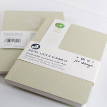 Load image into Gallery viewer, Two beige notebooks with 'Notes, Lists &amp; Scribbles' labels on a white background
