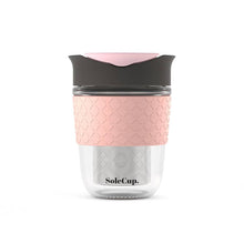 Load image into Gallery viewer, 12oz Tea Infuser Glass Travel Mug by SoleCup
