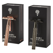 Load image into Gallery viewer, Black Reusable Safety Razor
