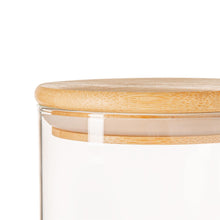 Load image into Gallery viewer, 550ml - Glass Storage Jar with Wooden Lid
