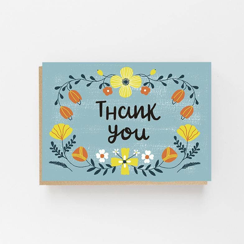 Thank You - Colourful Folk Design by Lomond Paper Co.
