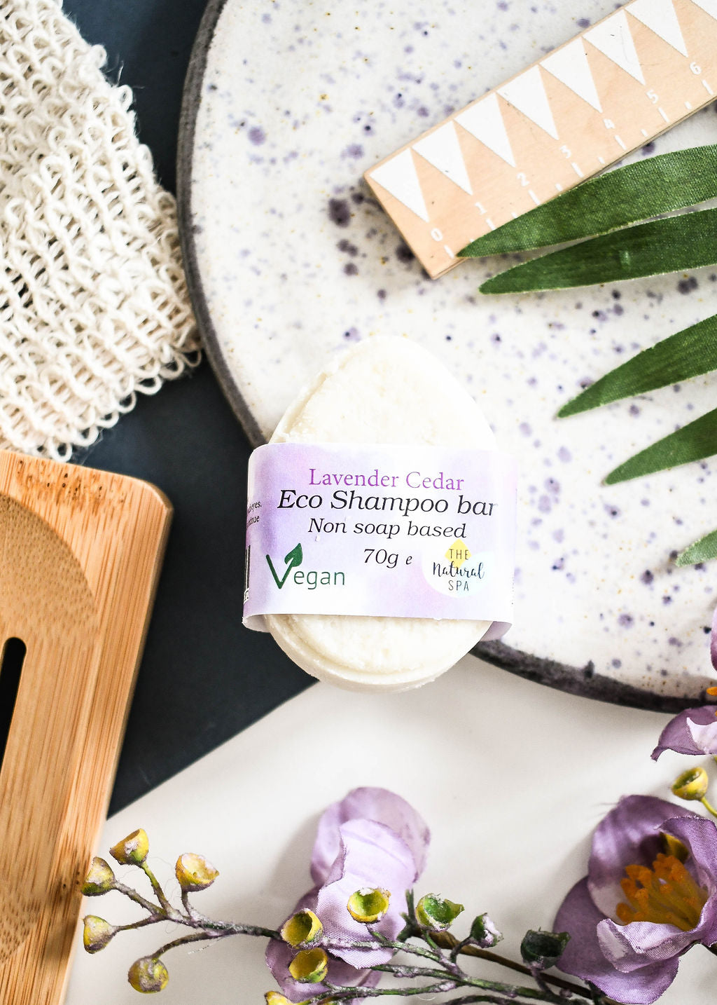 Lavender Cedar Shampoo Bar by The Natural Spa Cosmetics