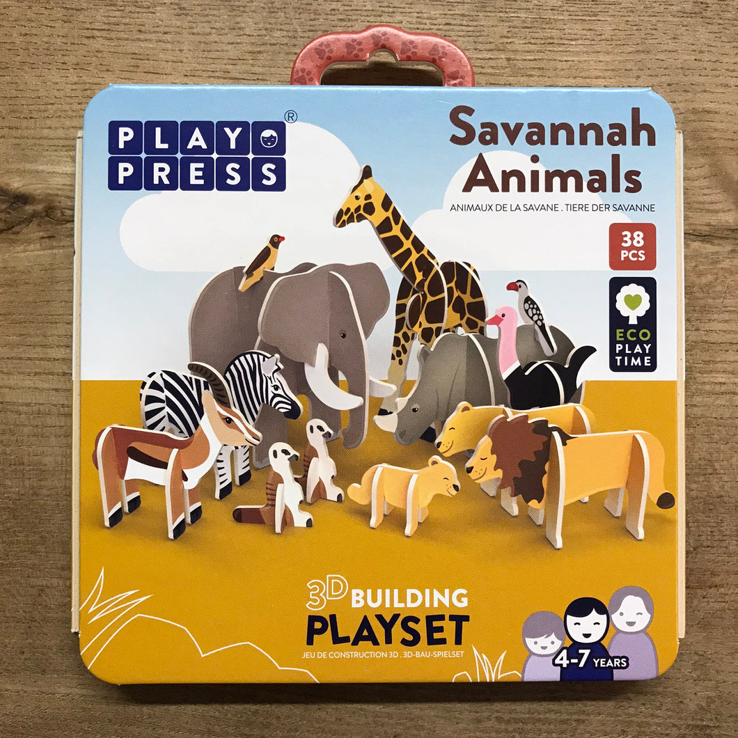 PlayPress Savannah Animals Playset