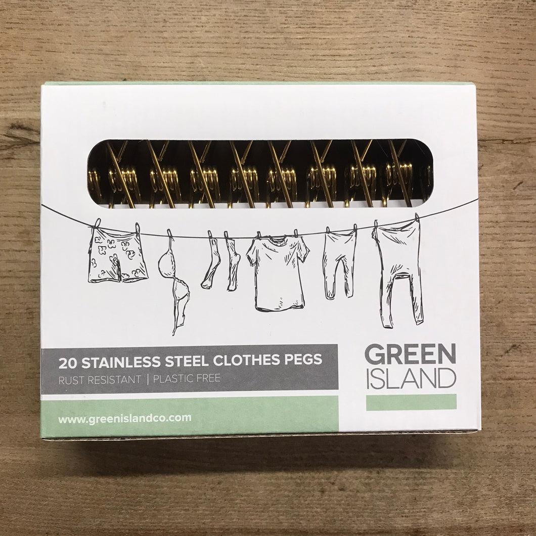 Green Island Stainless Steel Clothes Pegs
