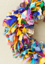 Load image into Gallery viewer, Recycled Sari Wreath by Namaste
