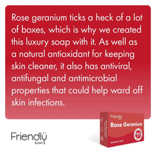 Load image into Gallery viewer, Rose Geranium Soap Bar by Friendly Soap
