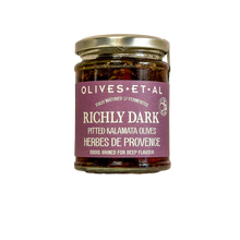 Load image into Gallery viewer, Jar of olives with a purple label on a white background
