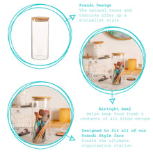 Load image into Gallery viewer, 1.5 L - Glass Storage Jar with Wooden Lid
